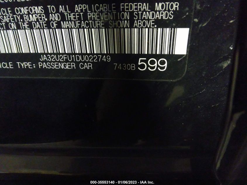 2013 MITSUBISHI LANCER ES JA32U2FU1DU022749
