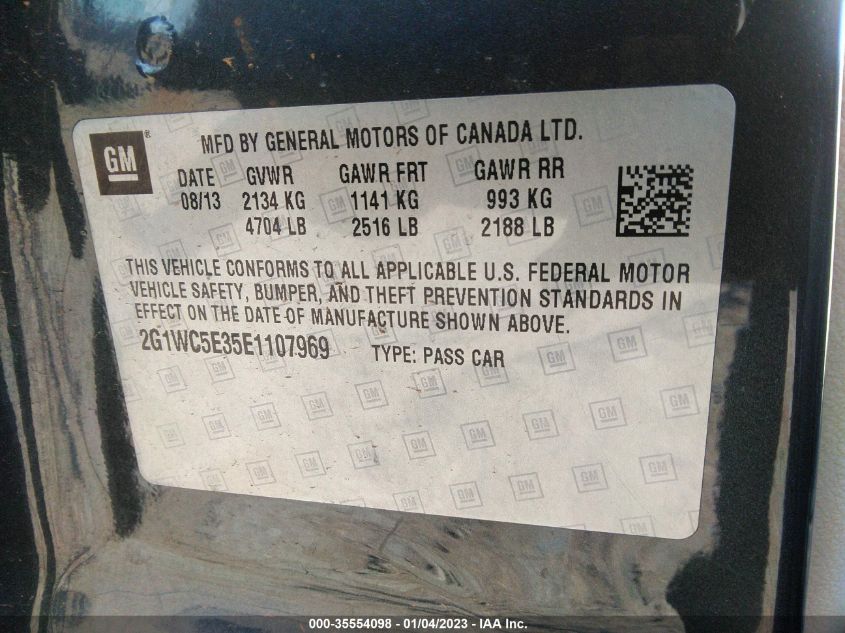 2014 CHEVROLET IMPALA LIMITED LTZ 2G1WC5E35E1107969