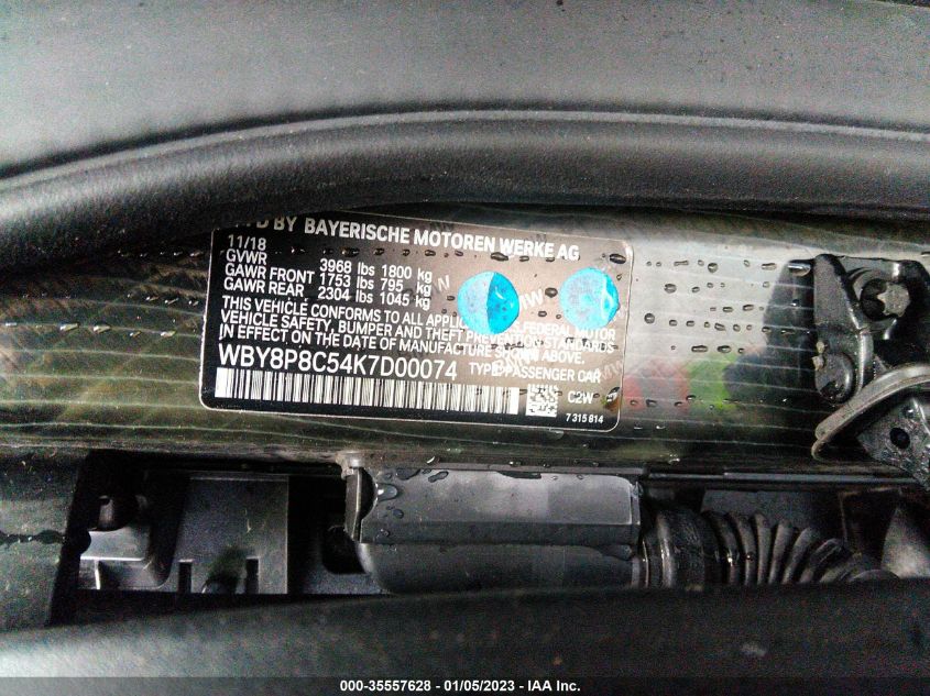 2019 BMW I3 S WBY8P8C54K7D00074