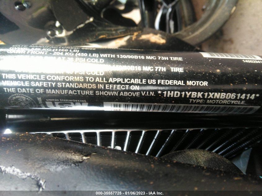 2022 HARLEY-DAVIDSON FLHCS 1HD1YBK1XNB061414
