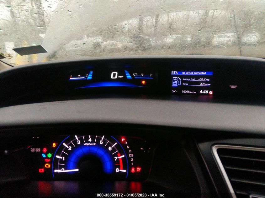 2013 HONDA CIVIC SDN LX 19XFB2F59DE032655