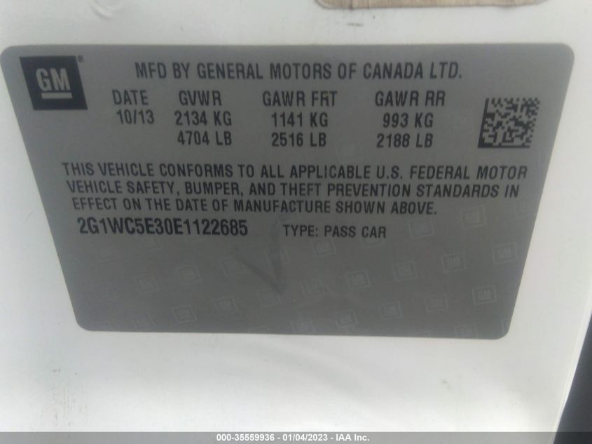 2014 CHEVROLET IMPALA LIMITED LTZ - 2G1WC5E30E1122685