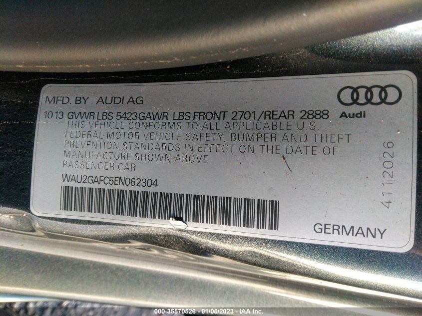 2014 AUDI A7 3.0 PRESTIGE WAU2GAFC5EN062304