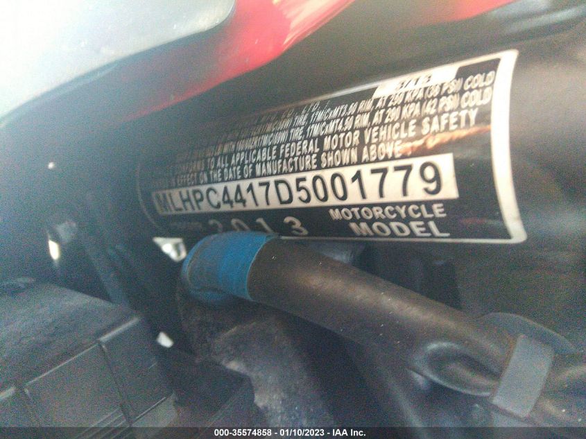 2013 HONDA CBR500 R - MLHPC4417D5001779