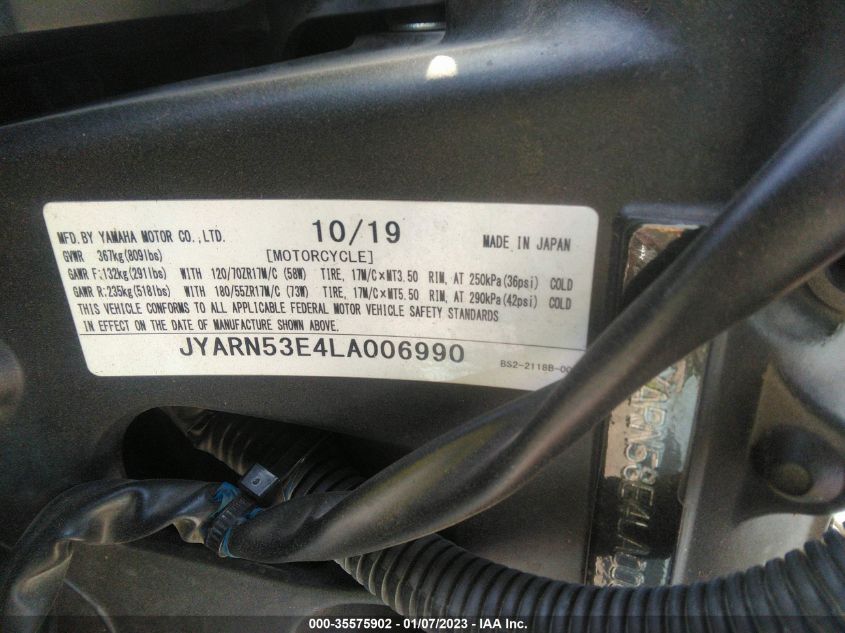 2020 YAMAHA MT09 JYARN53E4LA006990