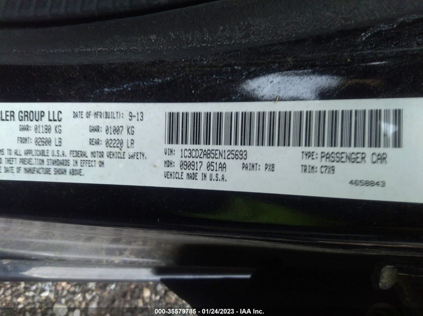 2014 DODGE AVENGER SE 1C3CDZAB5EN125693