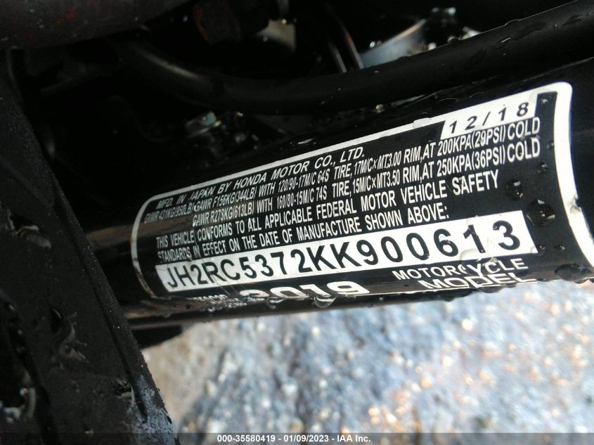 2019 HONDA VT750 C2B - JH2RC5372KK900613