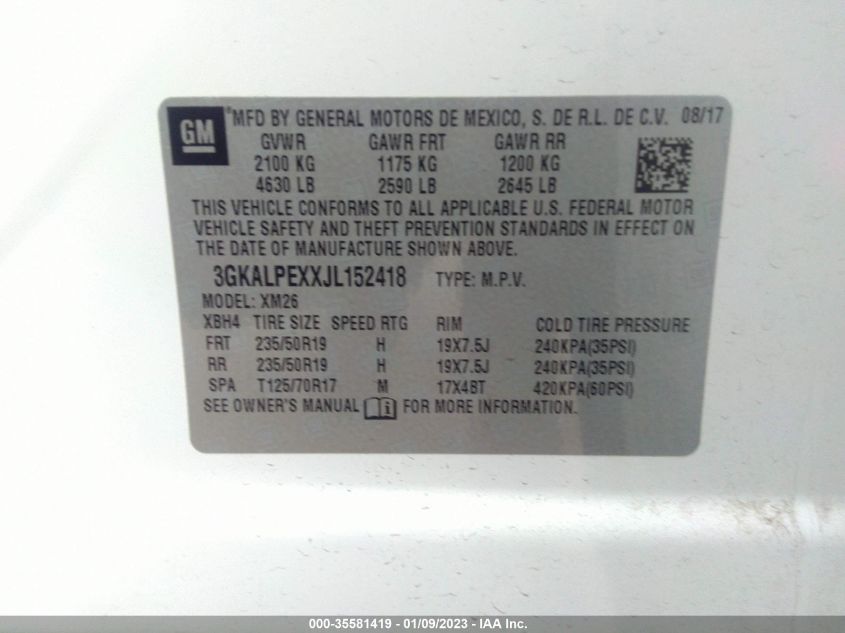 2018 GMC TERRAIN SLT - 3GKALPEXXJL152418
