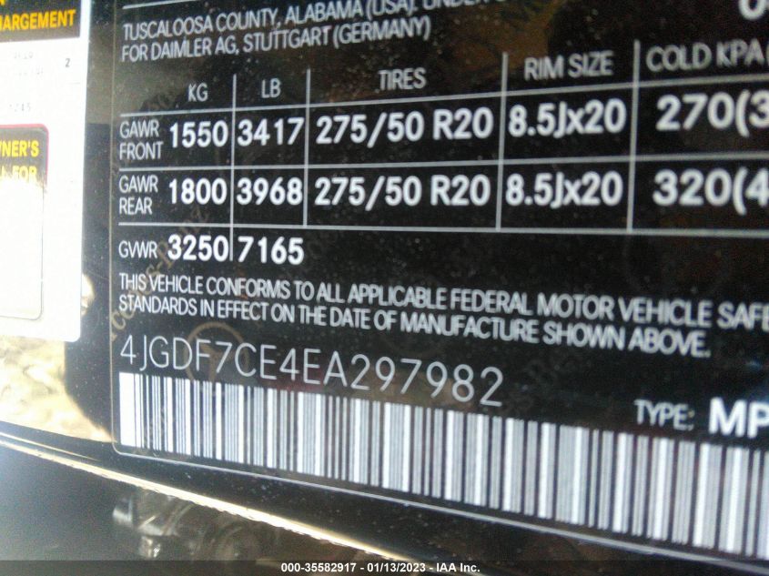 2014 MERCEDES-BENZ GL-CLASS GL 450 4JGDF7CE4EA297982