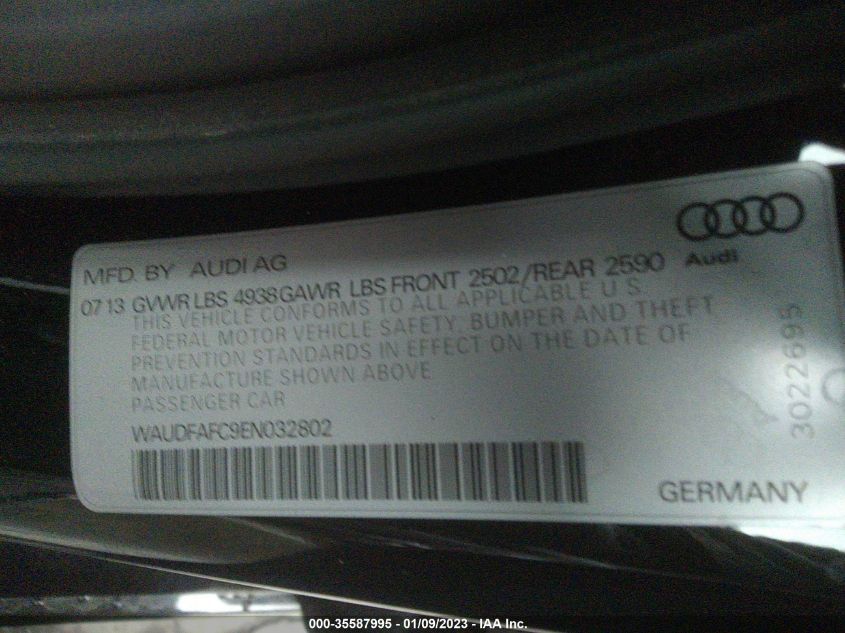 2014 AUDI A6 2.0T PREMIUM PLUS WAUDFAFC9EN032802