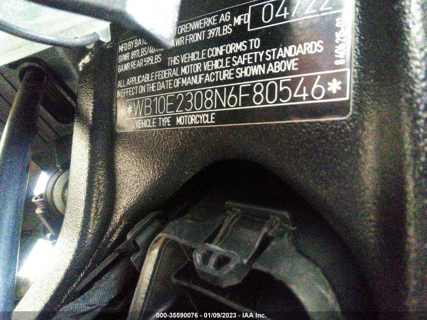 2022 BMW S 1000 RR - WB10E2308N6F80546
