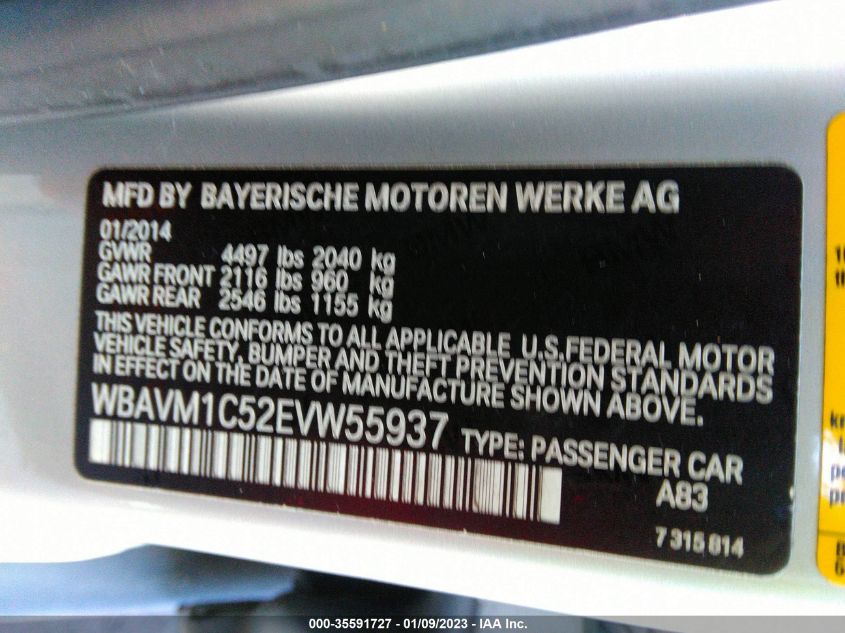 2014 BMW X1 SDRIVE28I WBAVM1C52EVW55937