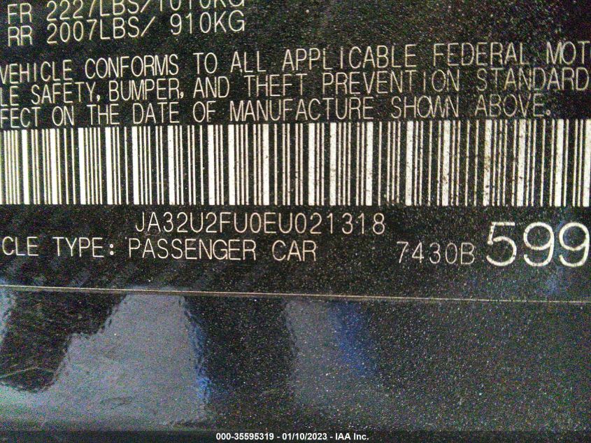 2014 MITSUBISHI LANCER ES JA32U2FU0EU021318