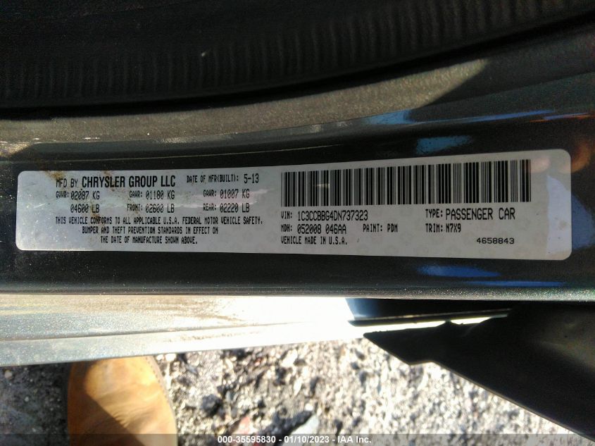 2013 CHRYSLER 200 TOURING - 1C3CCBBG4DN737323