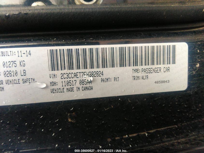 2014 CHRYSLER 300 300C 2C3CCAET7EH382824