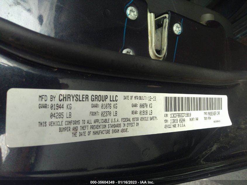 2014 DODGE DART SXT 1C3CDFBB2ED719810