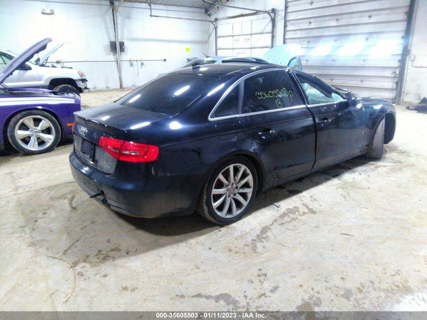 2013 AUDI A4 PREMIUM PLUS WAUFFAFL6DN026107