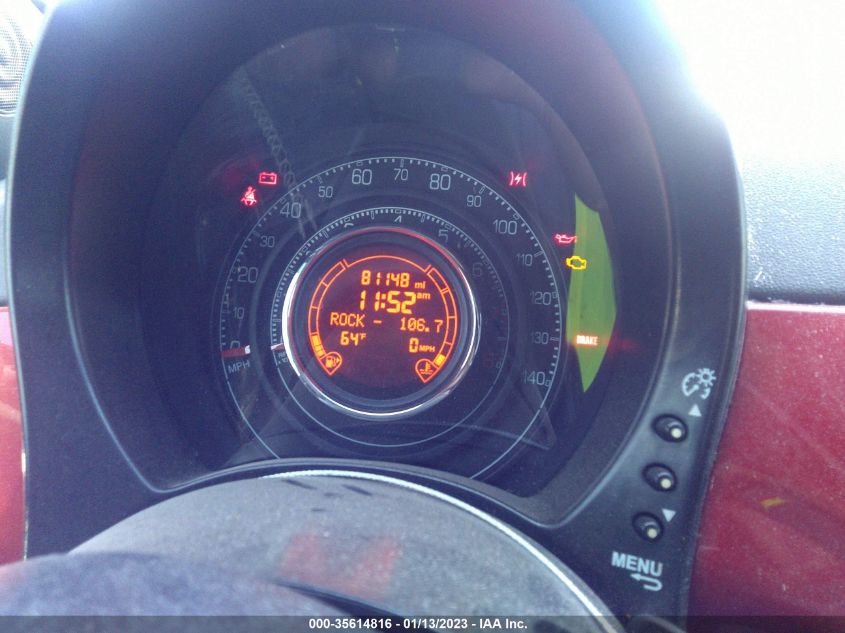2013 FIAT 500 TURBO 3C3CFFHH8DT727912