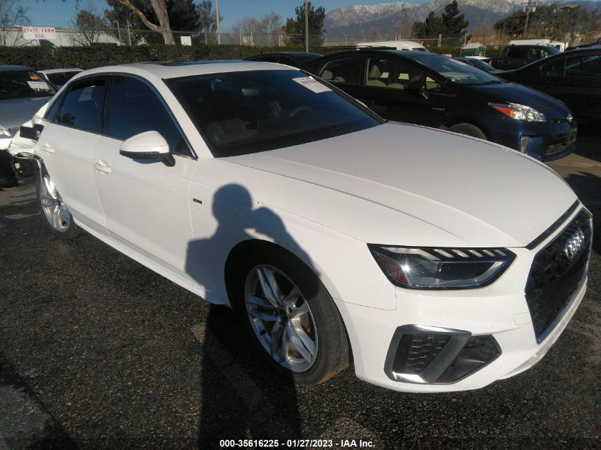WAUEAAF45NN012137 AUDI A4 SEDAN S LINE PREMIUM PLUS 2022