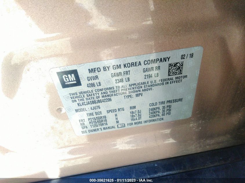 2018 BUICK ENCORE PREFERRED - KL4CJASB8JB642206