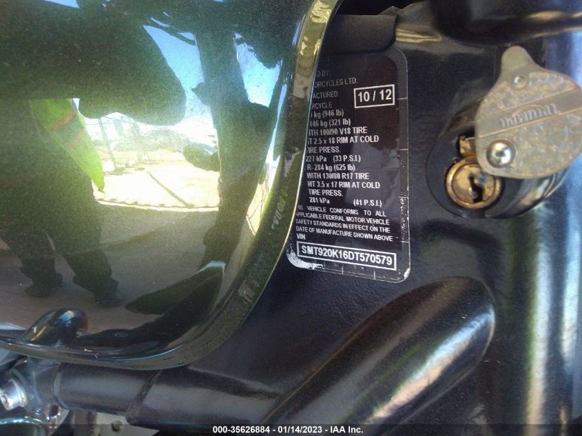 2013 TRIUMPH MOTORCYCLE THRUXTON SMT920K16DT570579