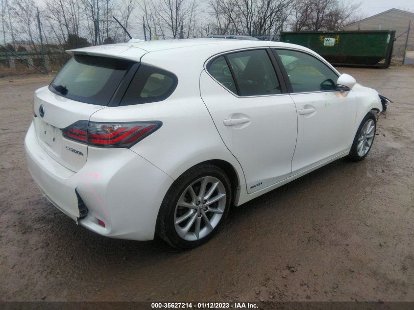 2013 LEXUS CT 200H HYBRID JTHKD5BH0D2157257