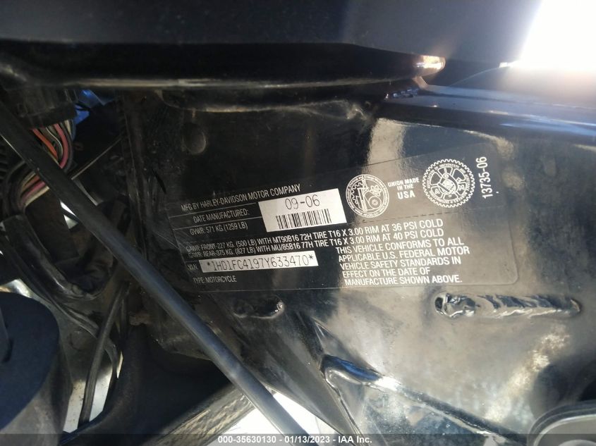2007 HARLEY-DAVIDSON FLHTCUI 1HD1FC4197Y633470