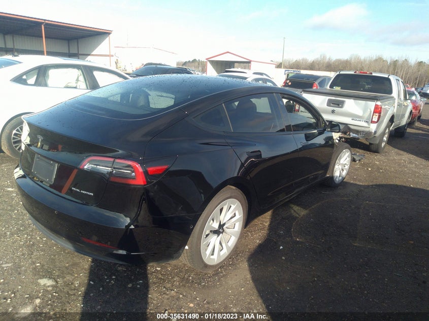 VIN 5YJ3E1EB8NF113220 2022 TESLA MODEL 3 LONG RANGE