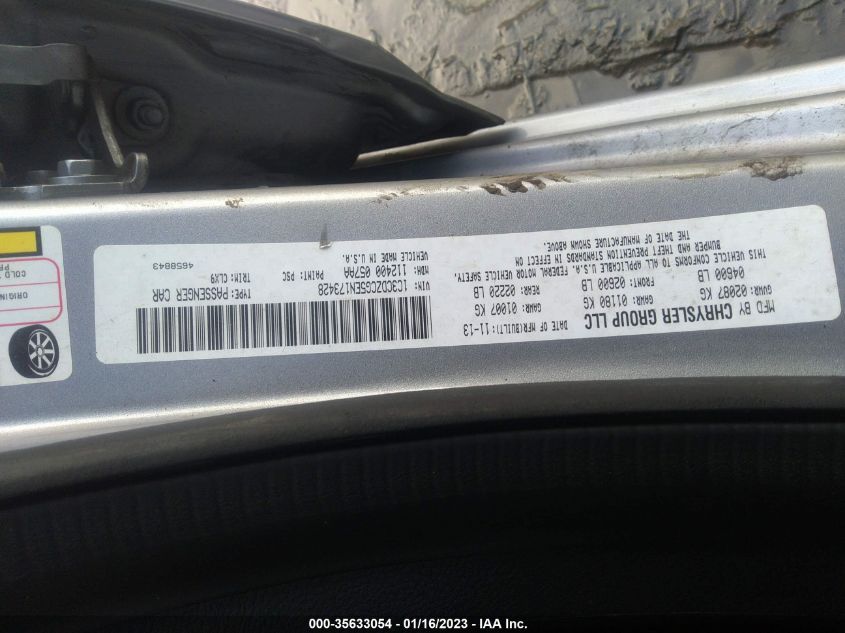 2014 DODGE AVENGER SXT 1C3CDZCG5EN173428