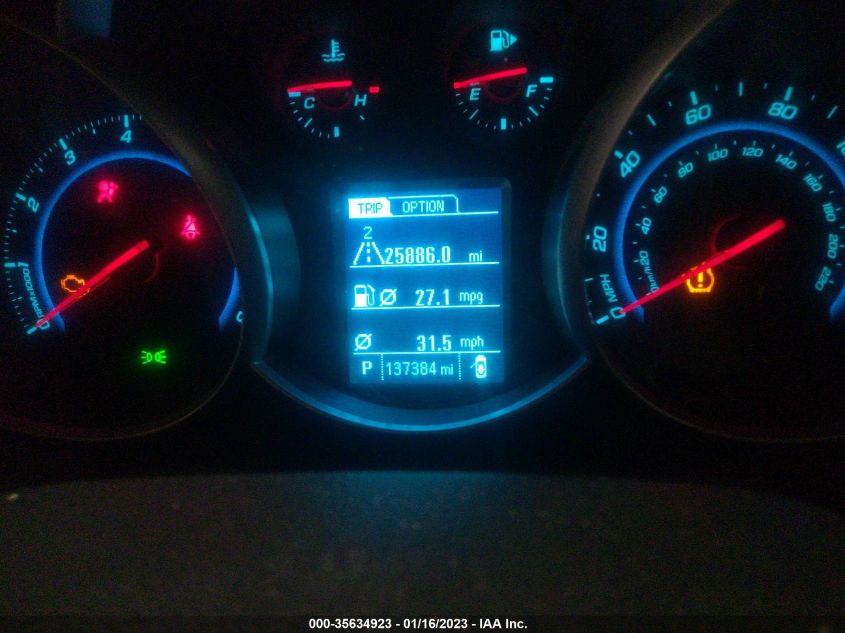 2014 CHEVROLET CRUZE 2LT 1G1PE5SB0E7150225