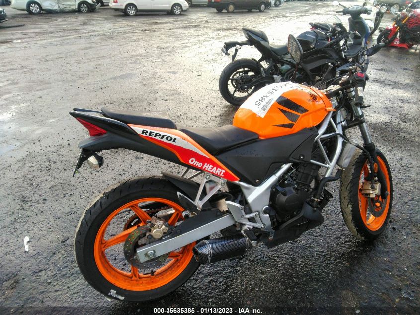2013 HONDA CBR250 R MLHMC4107D5303619