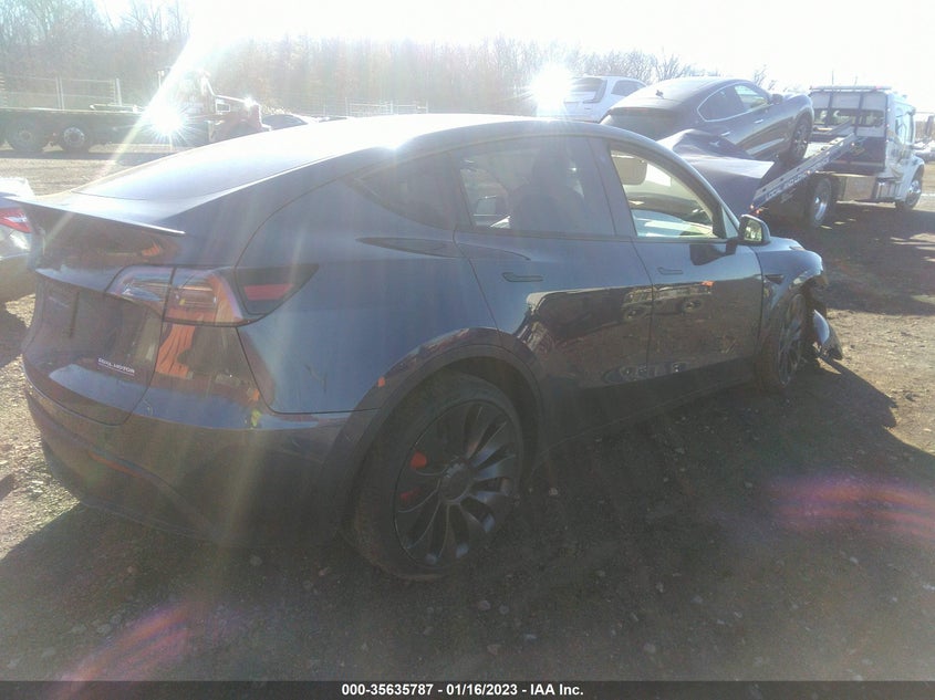 VIN 7SAYGDEF0NF543055 2022 TESLA MODEL Y PERFORMANCE