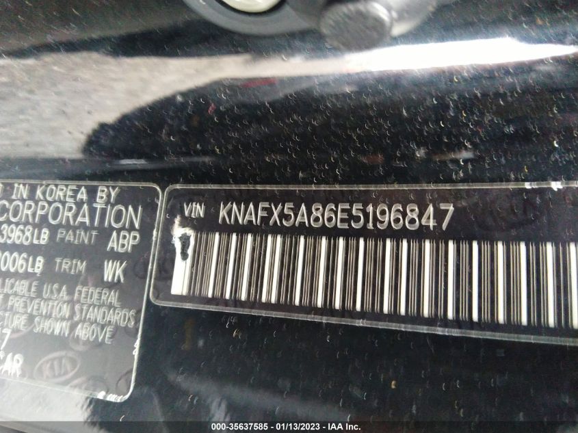 2014 KIA FORTE 5-DOOR EX KNAFX5A86E5196847