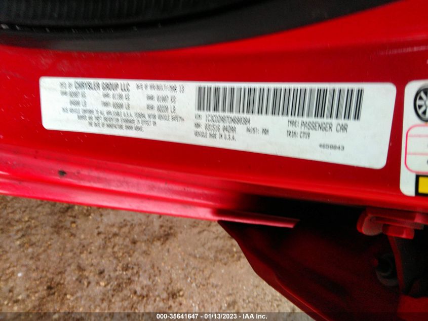2013 DODGE AVENGER SE 1C3CDZAB7DN680384
