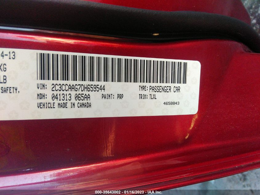 2013 CHRYSLER 300 2C3CCAAG7DH659544