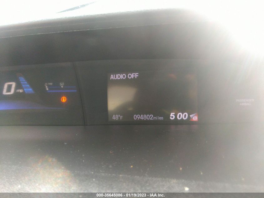 2015 HONDA CIVIC HYBRID - 19XFB4F26FE201275