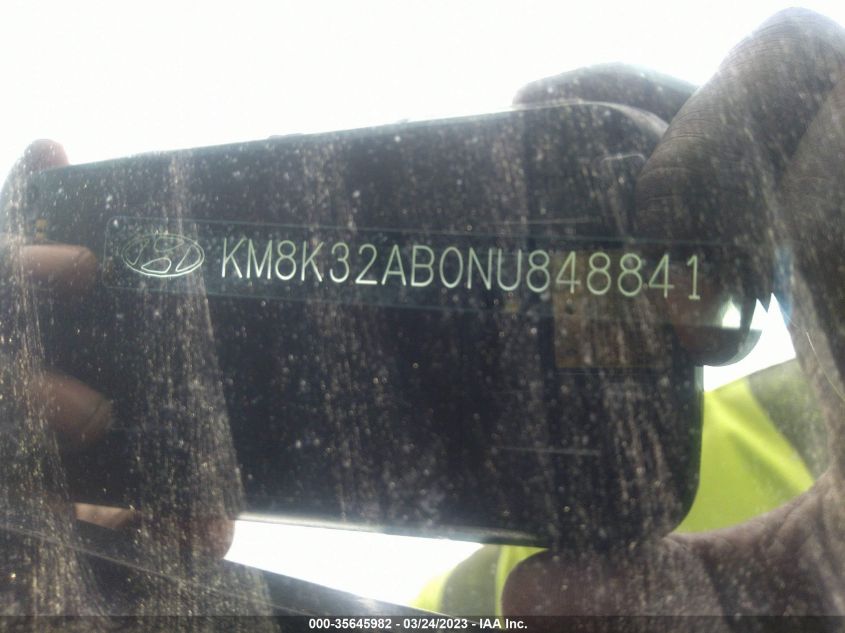2022 HYUNDAI KONA SEL - KM8K32AB0NU848841