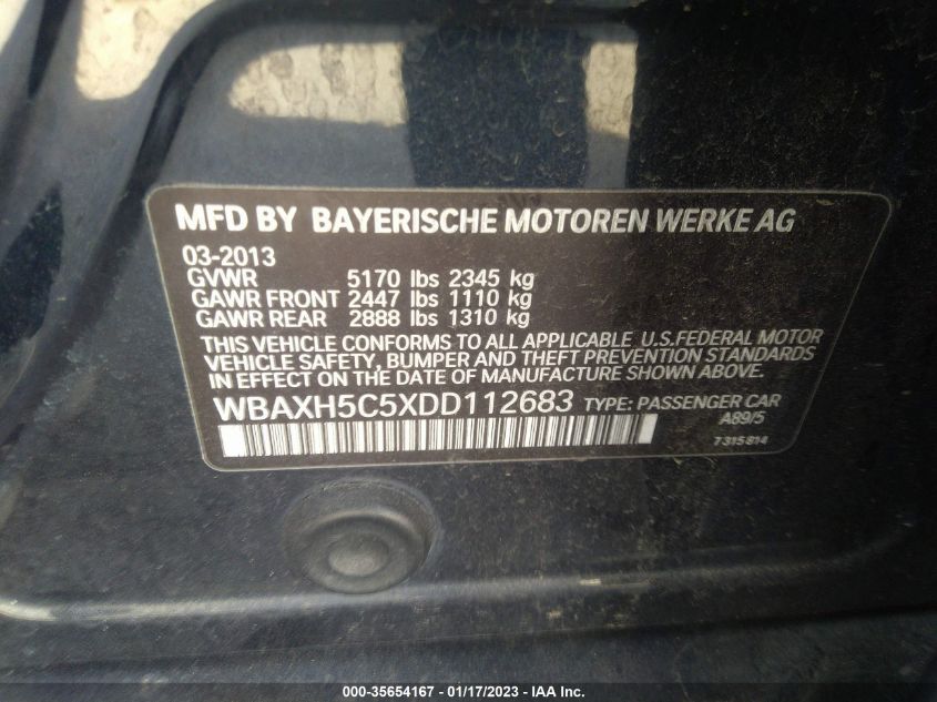 2013 BMW 5 SERIES 528I XDRIVE WBAXH5C5XDD112683