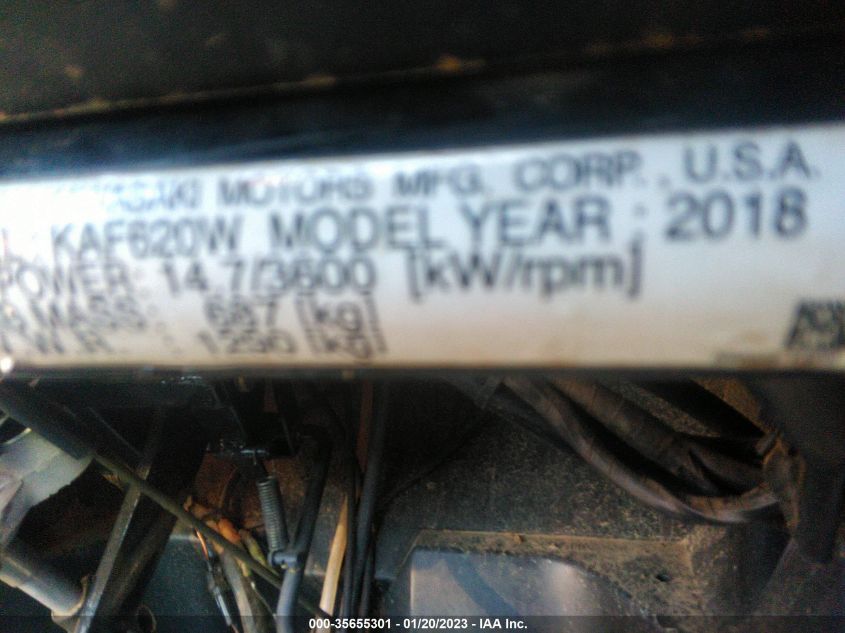 2018 KAWASAKI KAF620 W JK1AFCW15JB500305