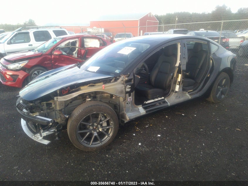 VIN 5YJ3E1EB9NF180201 2022 TESLA MODEL 3 LONG RANGE