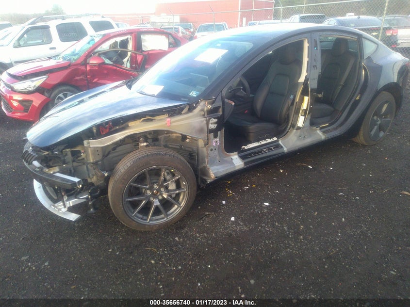 VIN 5YJ3E1EB9NF180201 2022 TESLA MODEL 3 LONG RANGE