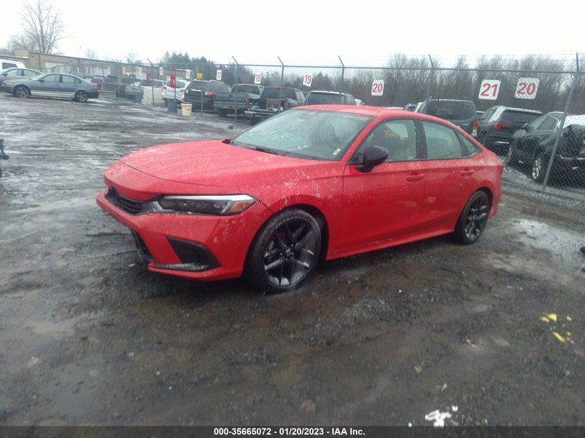 VIN 2HGFE2F52NH538200 2022 HONDA CIVIC SEDAN SPORT