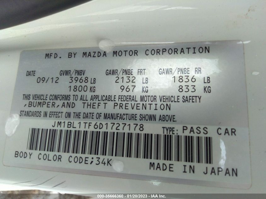 2013 MAZDA MAZDA3 I SV - JM1BL1TF6D1727178
