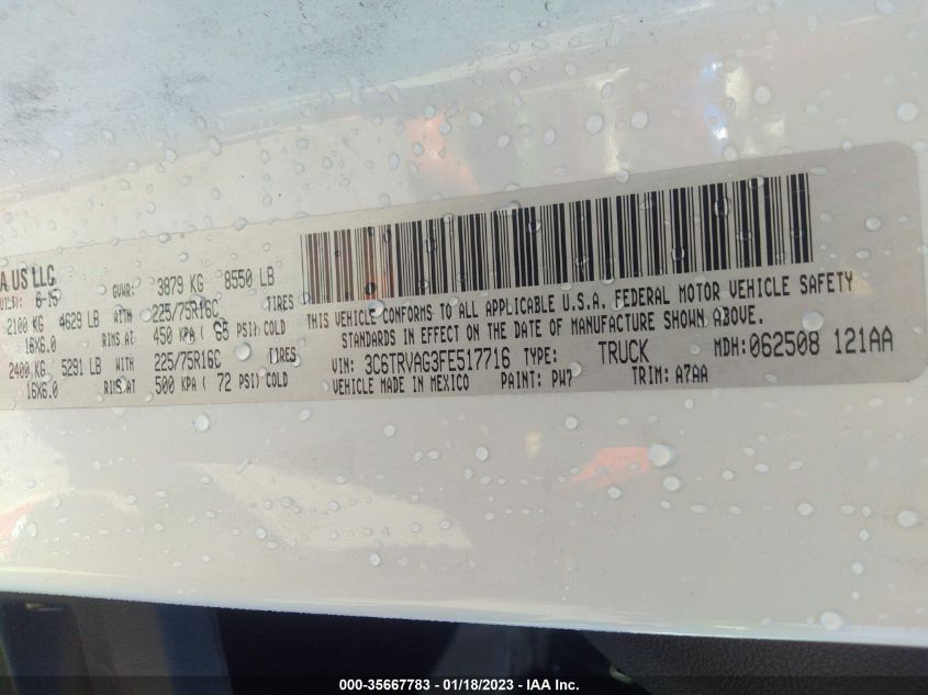2015 RAM PROMASTER - 3C6TRVAG3FE517716