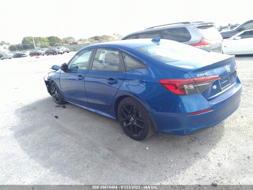 VIN 2HGFE2F52NH594864 2022 HONDA CIVIC SEDAN SPORT