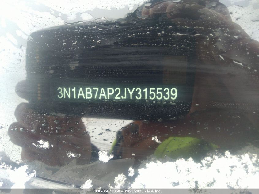 VIN 3N1AB7AP2JY315539 2018 NISSAN SENTRA S