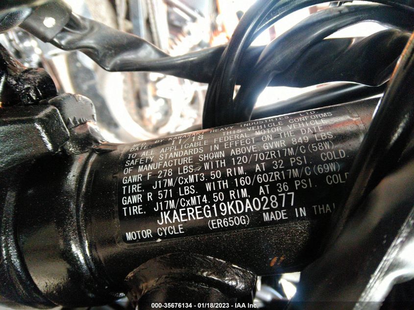 2019 KAWASAKI ER650 G JKAEREG19KDA02877