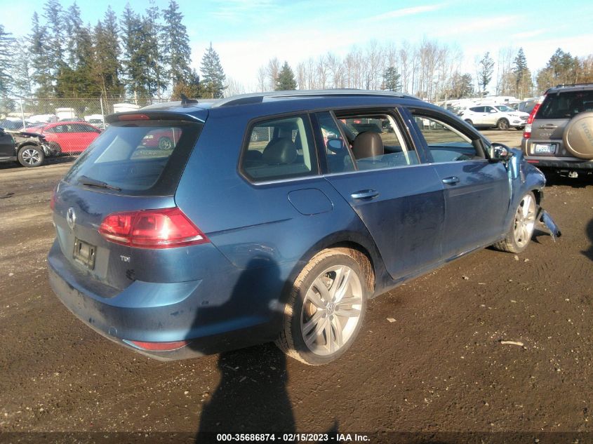 2015 VOLKSWAGEN GOLF SPORTWAGEN TDI SEL 3VWCA7AU3FM500824