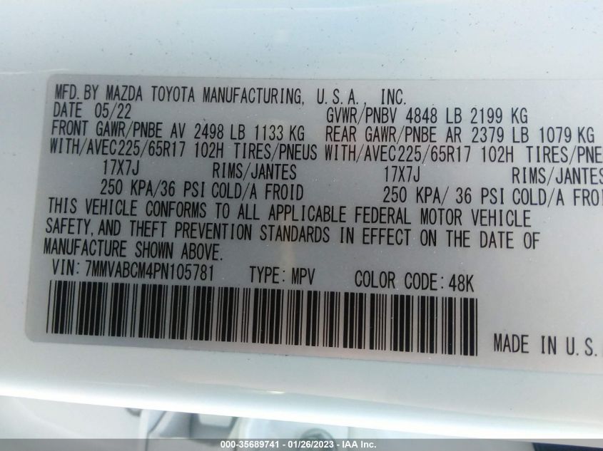 2023 MAZDA CX-50 2.5 S PREFERRED PLUS 7MMVABCM4PN105781