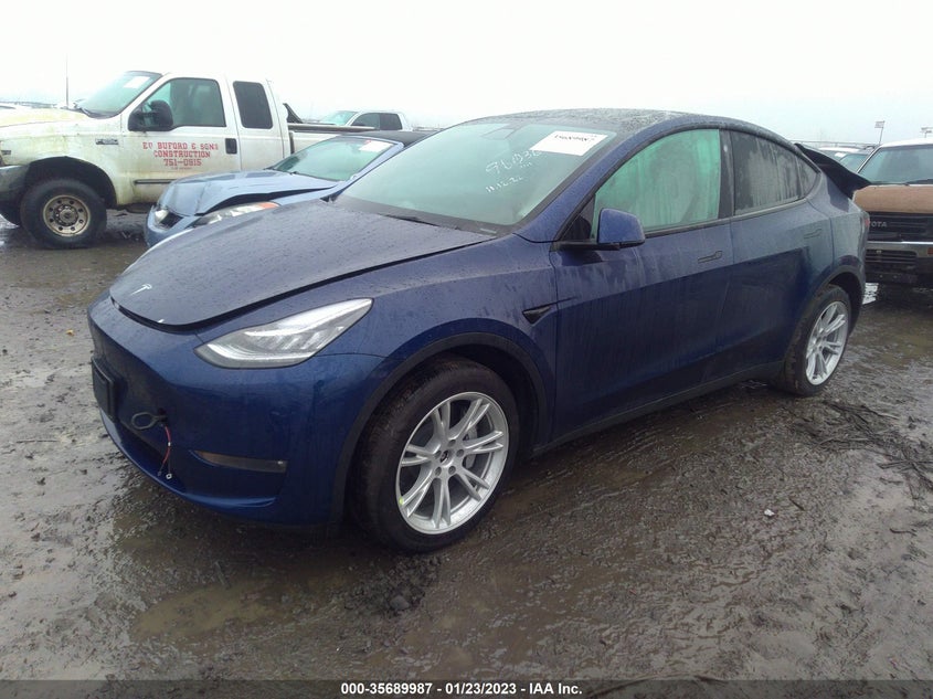 VIN 7SAYGDEE6NF419587 2022 TESLA MODEL Y LONG RANGE